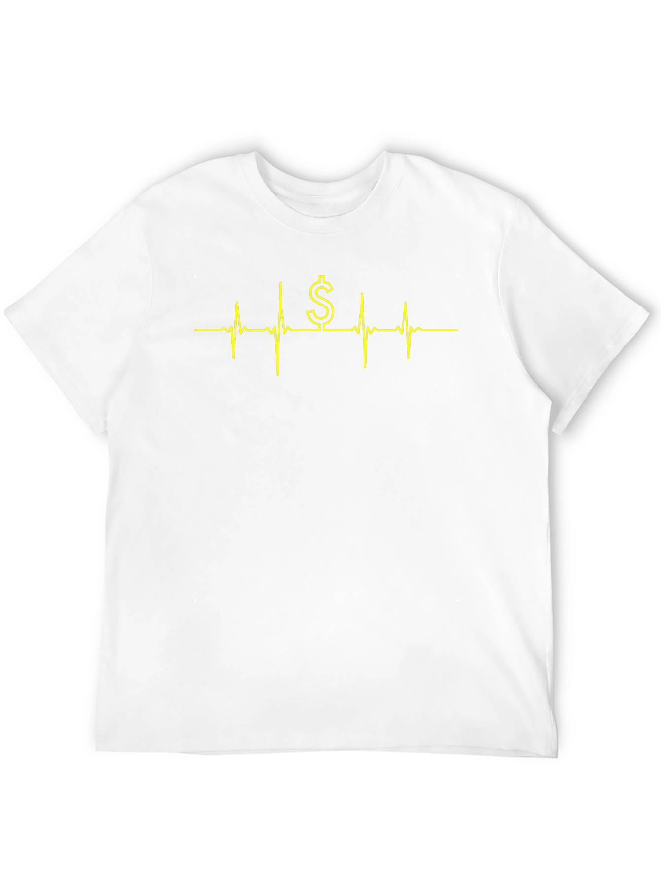 Money Heartbeat T-Shirt - Black Crew Neck