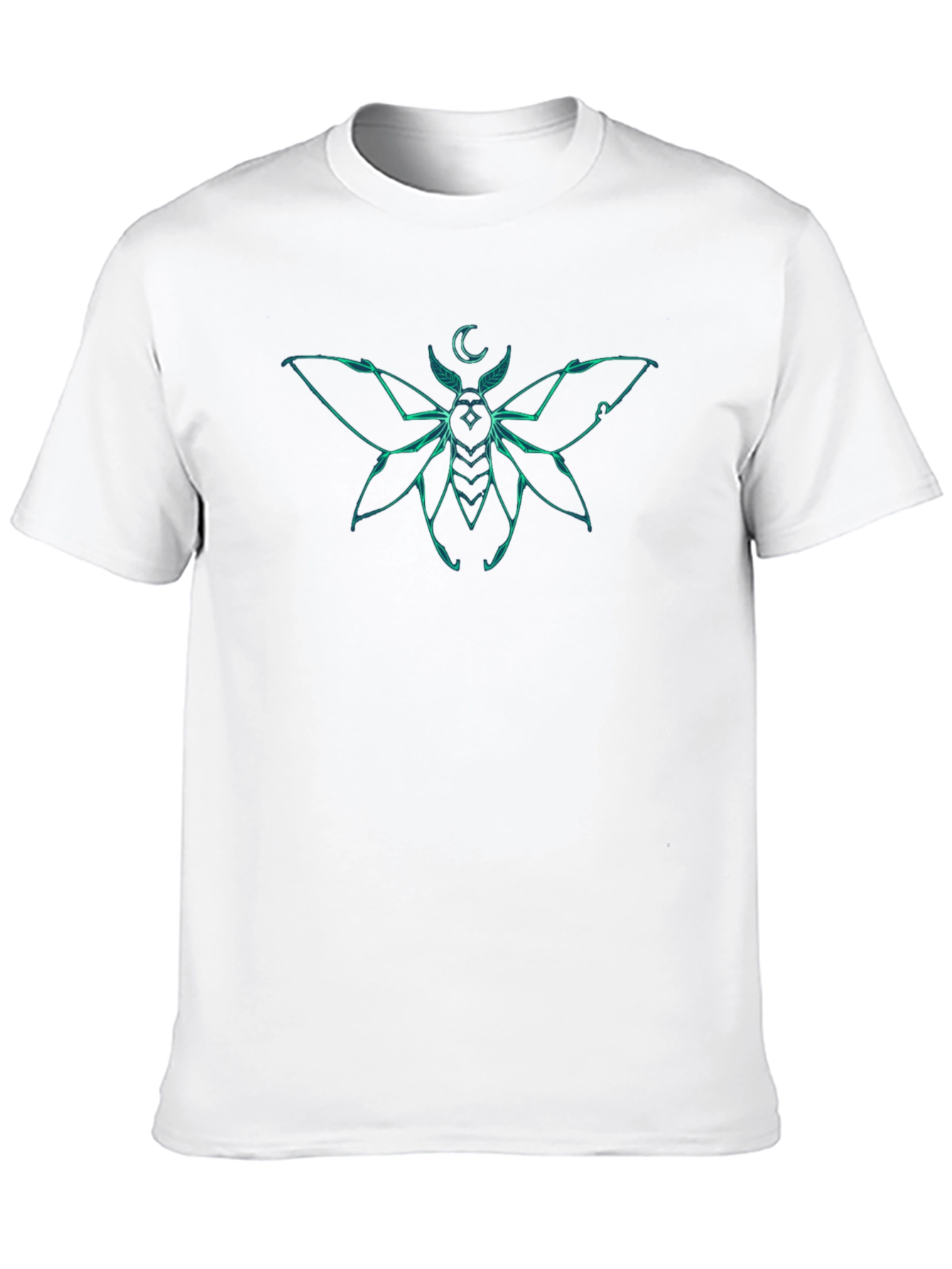 Moth Graphic Tee - Black Short Sleeve T-Shirt
