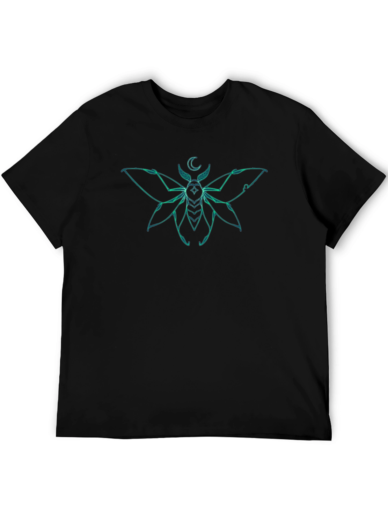 Moth Graphic Tee - Black Short Sleeve T-Shirt
