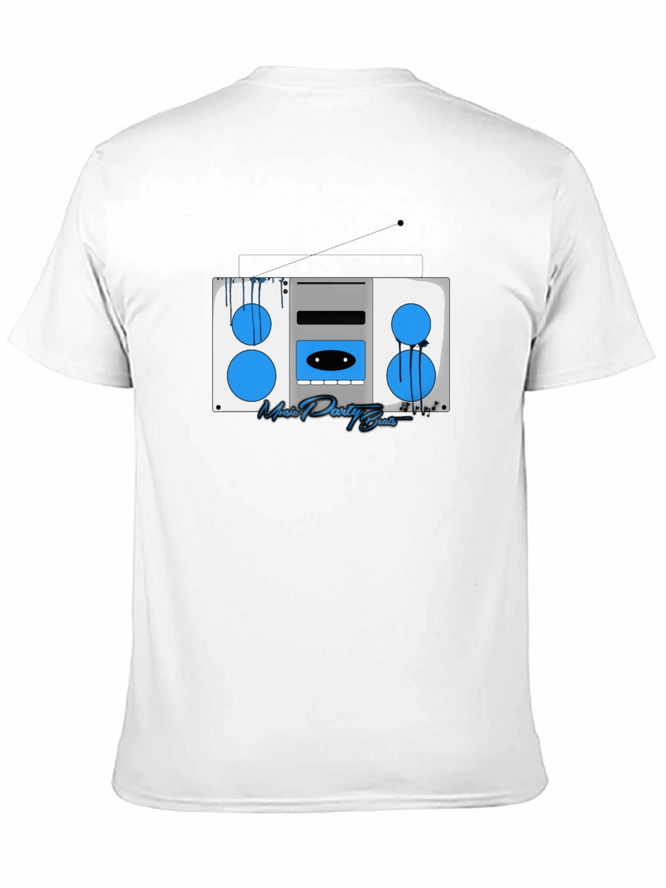 Retro Boombox Graphic T-Shirt - Music Party Beats
