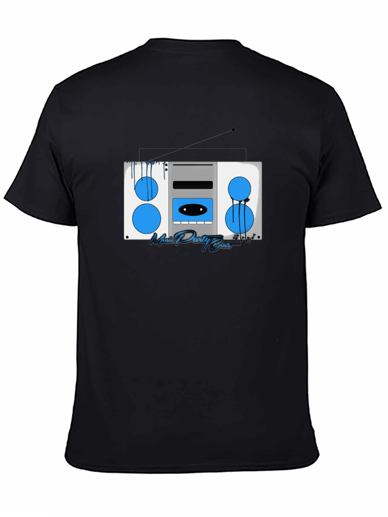 Retro Boombox Graphic T-Shirt - Music Party Beats