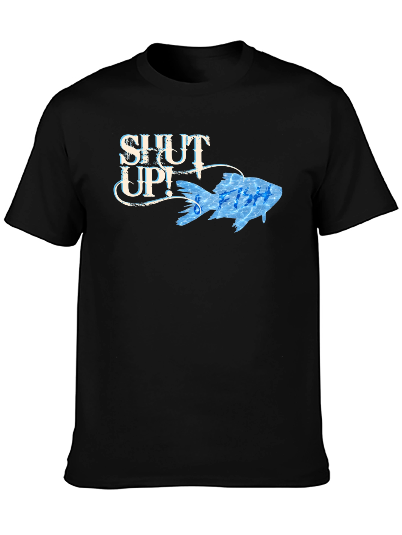 Shut Up! Funny Fish Graphic T-Shirt