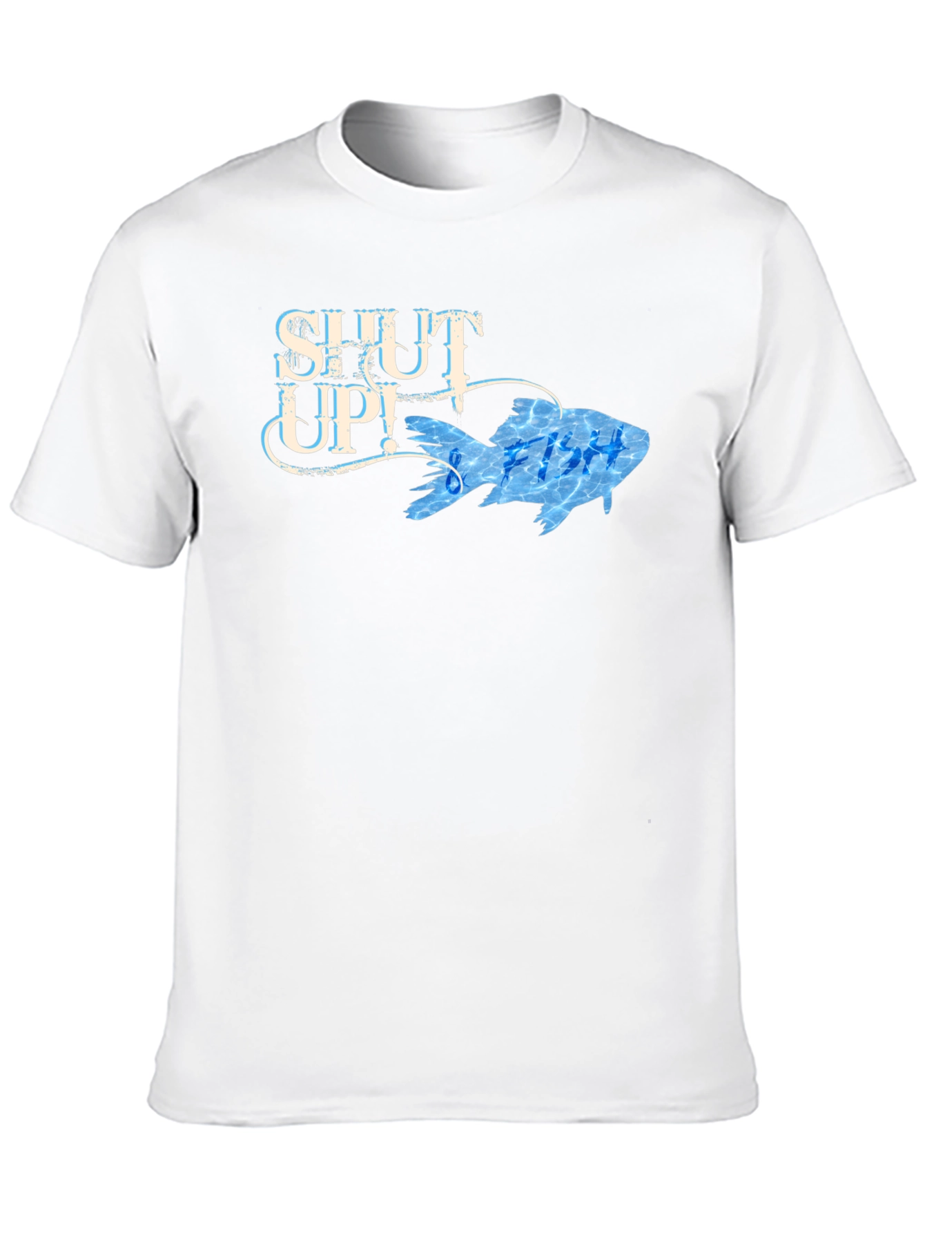 Shut Up! Funny Fish Graphic T-Shirt