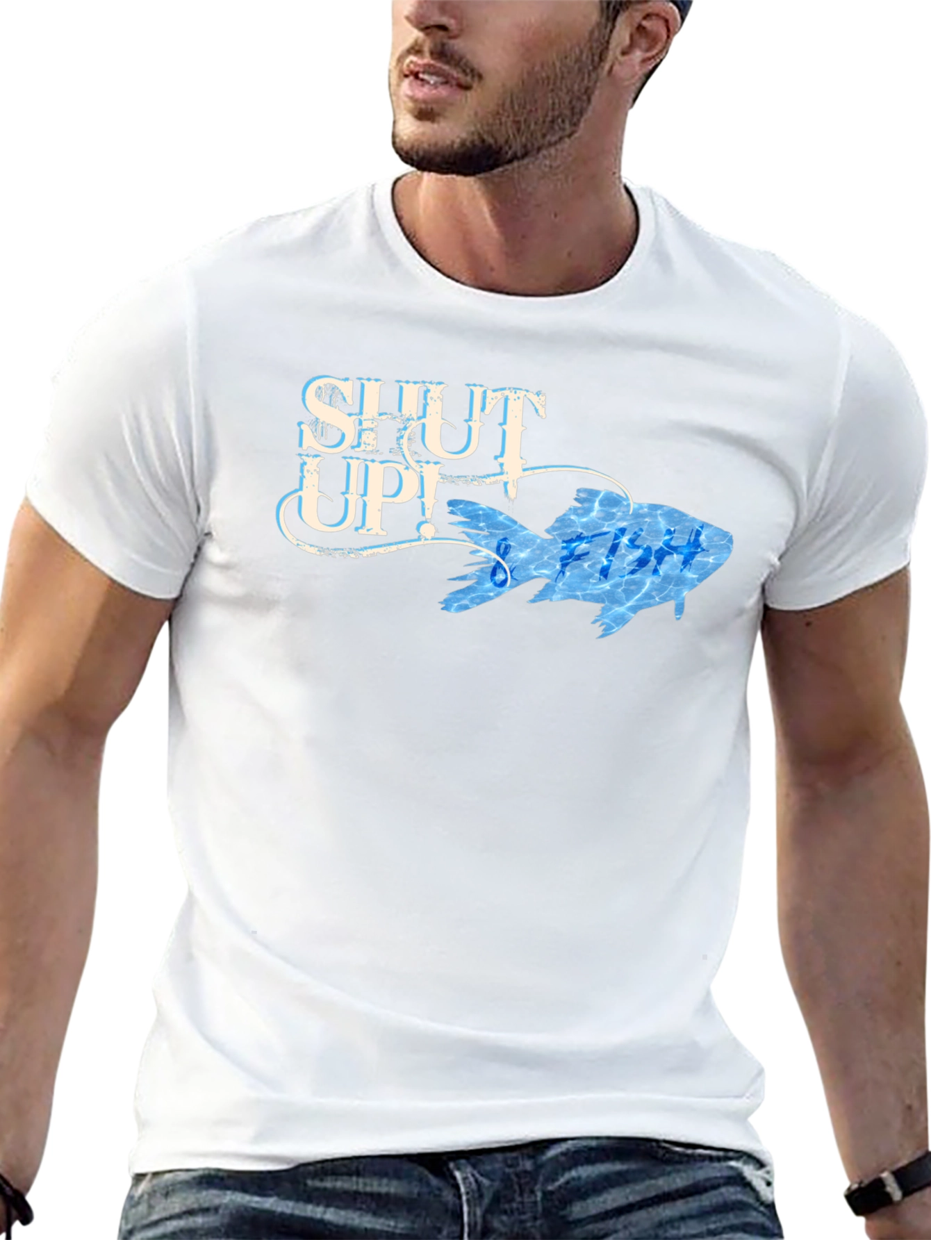Shut Up! Funny Fish Graphic T-Shirt