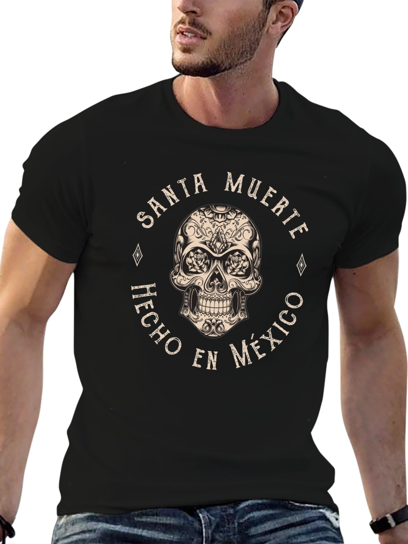 Santa Muerte Skull T-Shirt - Hecho en Mexico