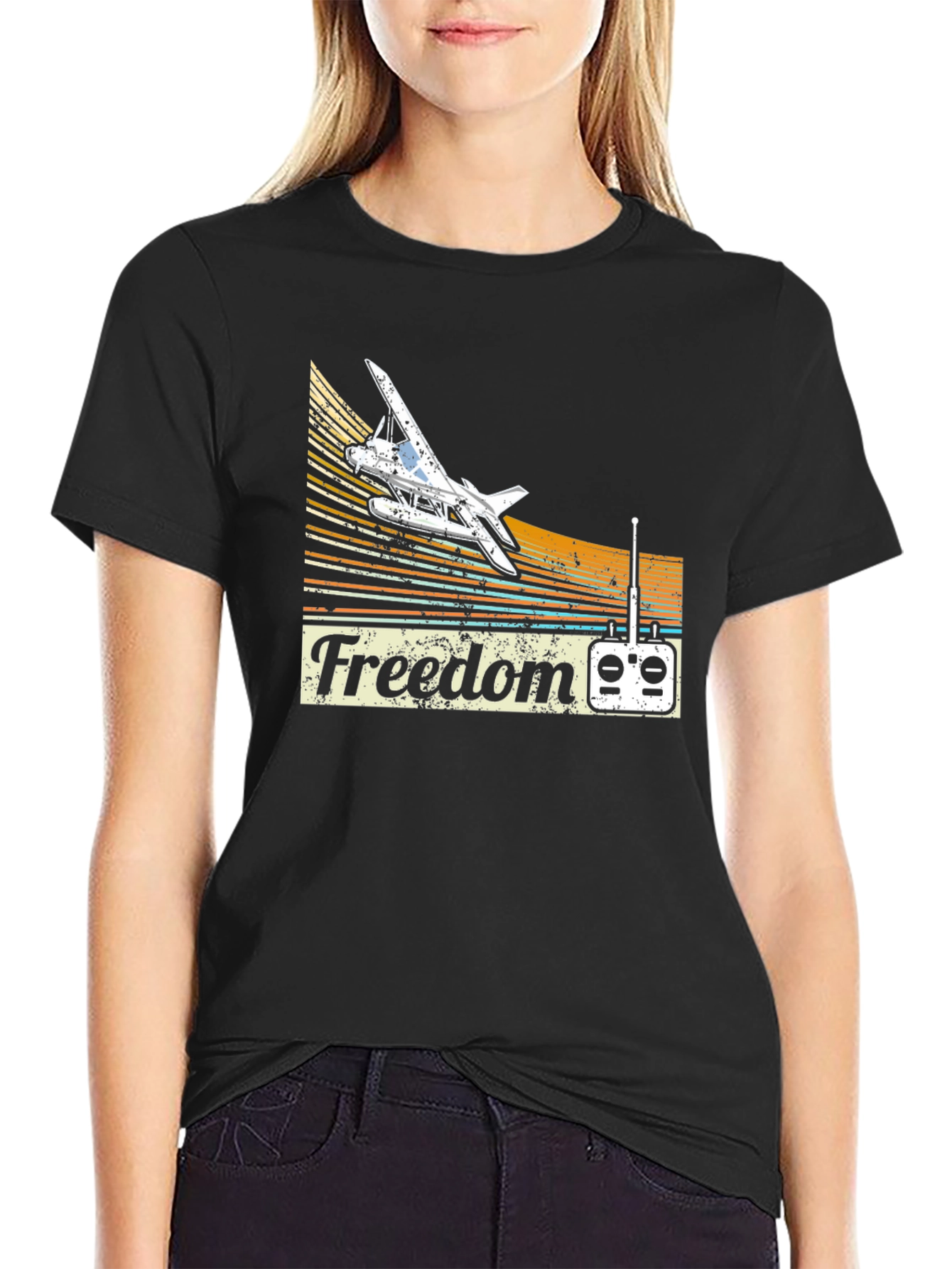 Freedom Plane T-Shirt: Aviation Enthusiast Tee