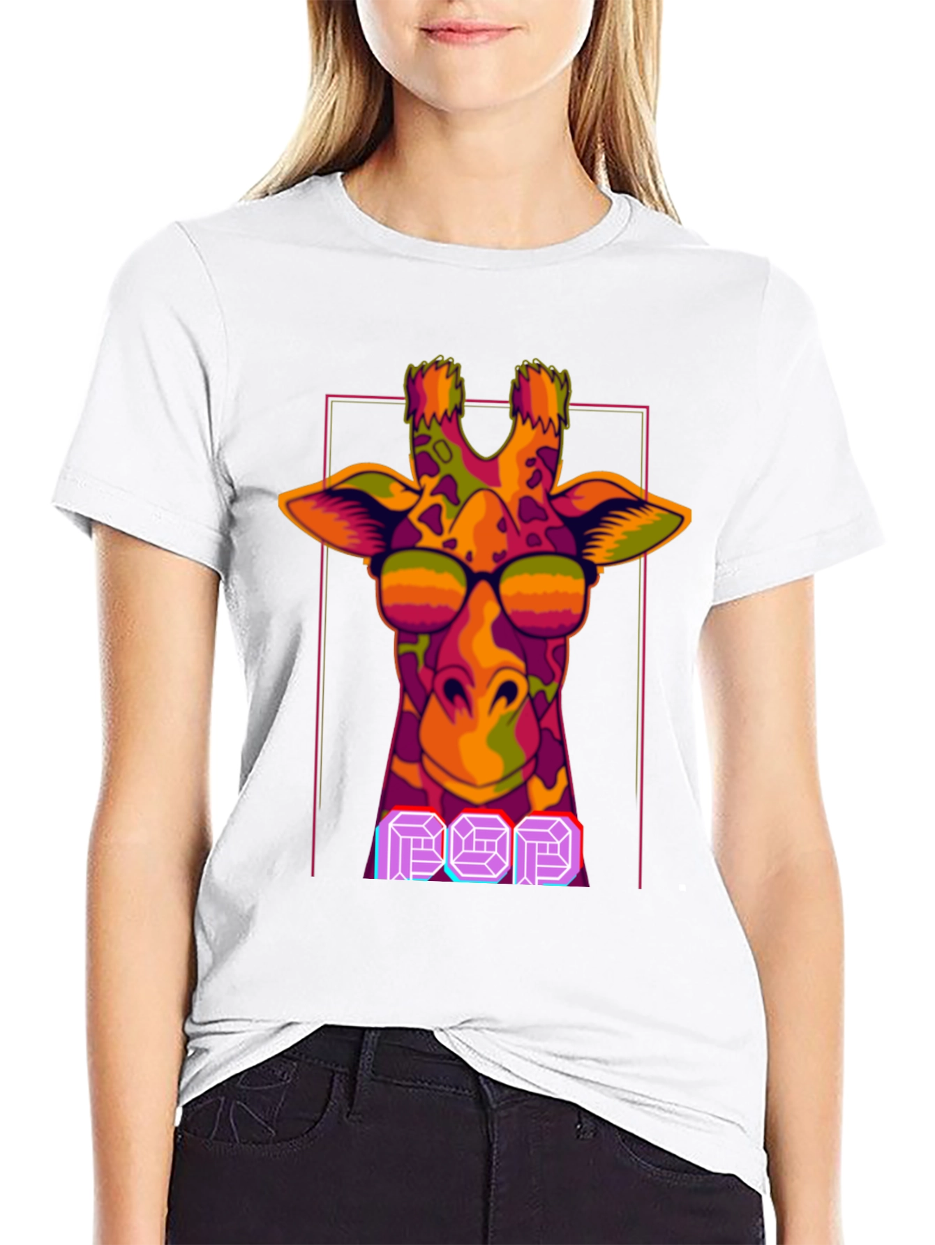 Cool Giraffe Pop Art T-Shirt