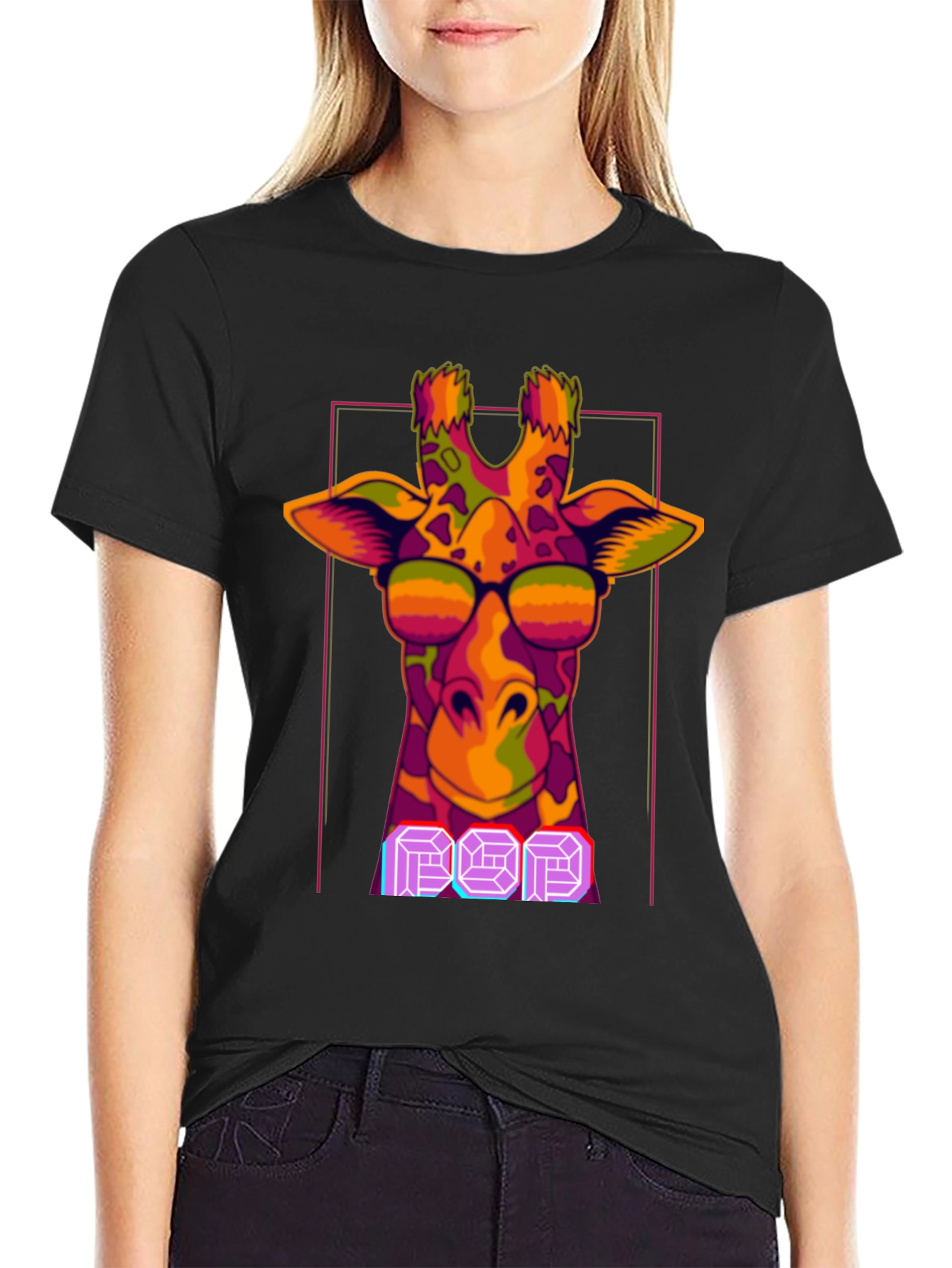 Cool Giraffe Pop Art T-Shirt