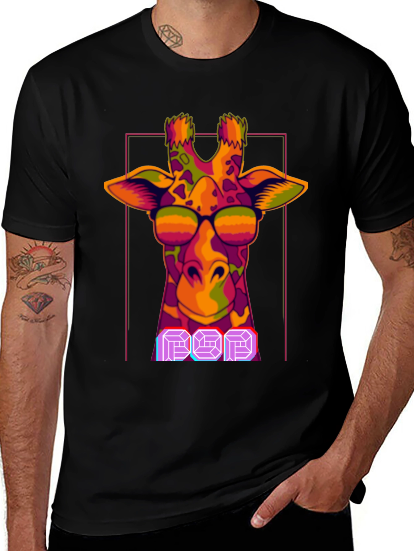 Cool Giraffe Pop Art T-Shirt