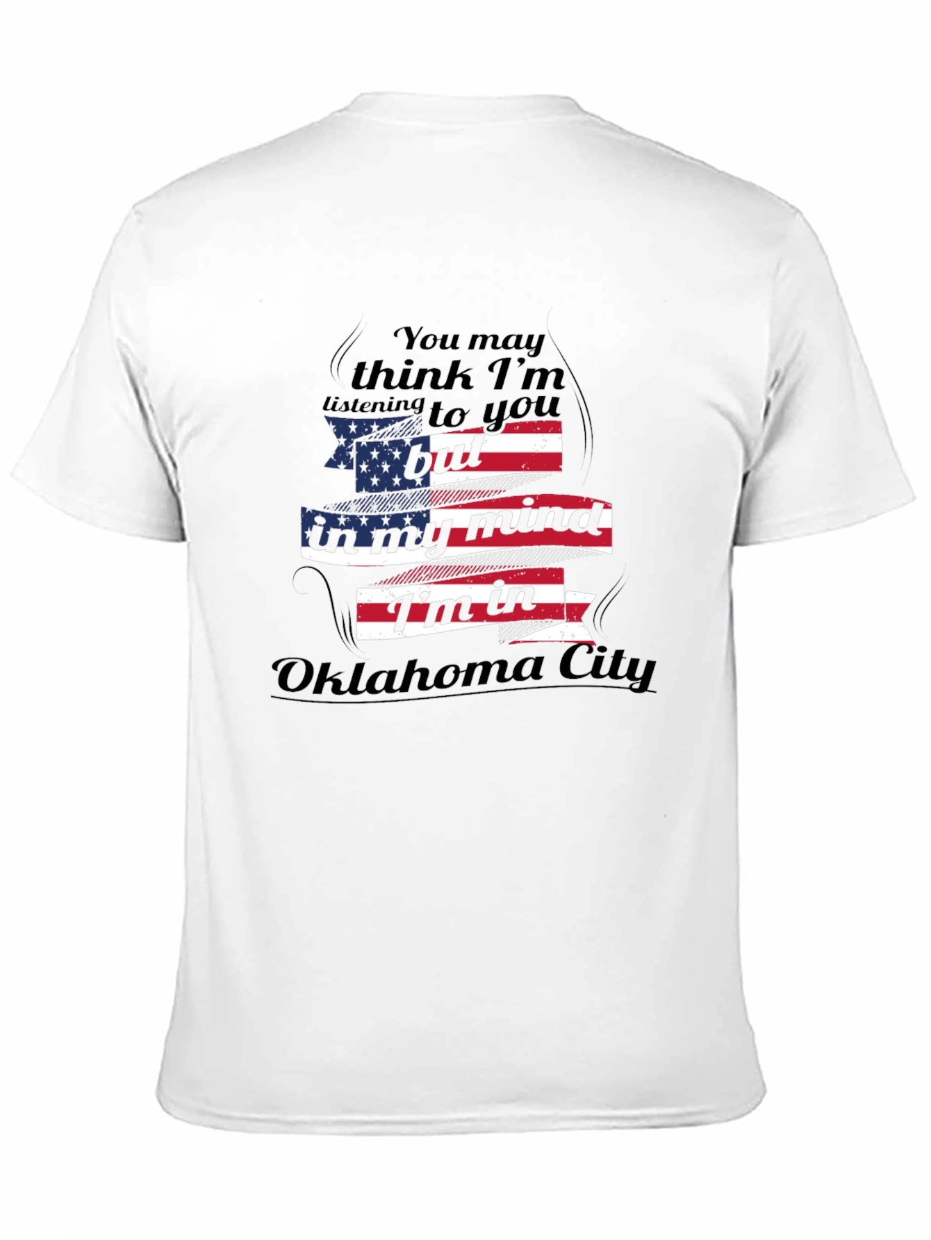 Oklahoma City Mind T-Shirt - USA Flag Graphic Tee