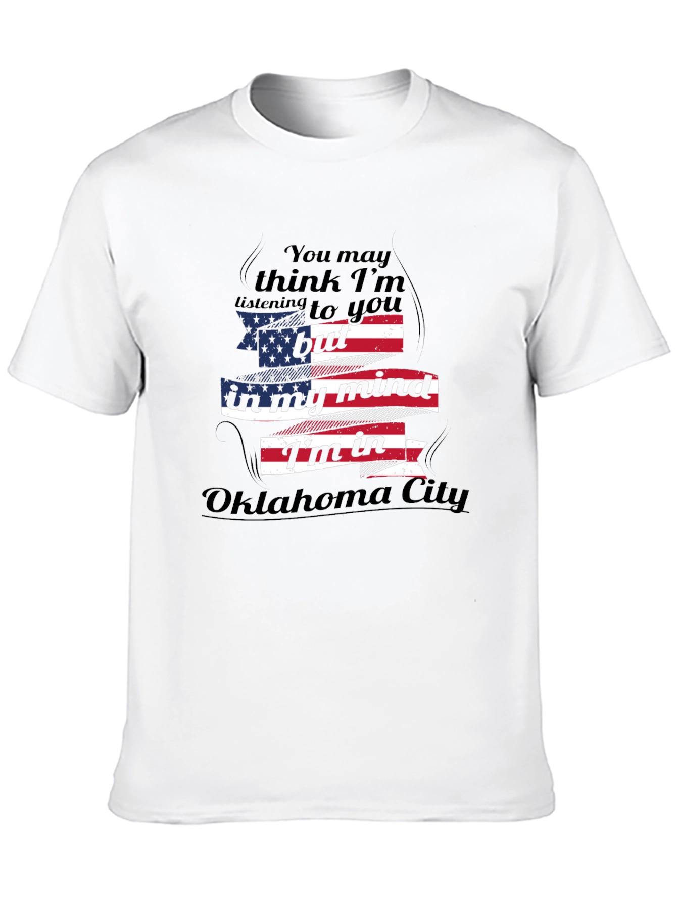 Oklahoma City Mind T-Shirt - USA Flag Graphic Tee