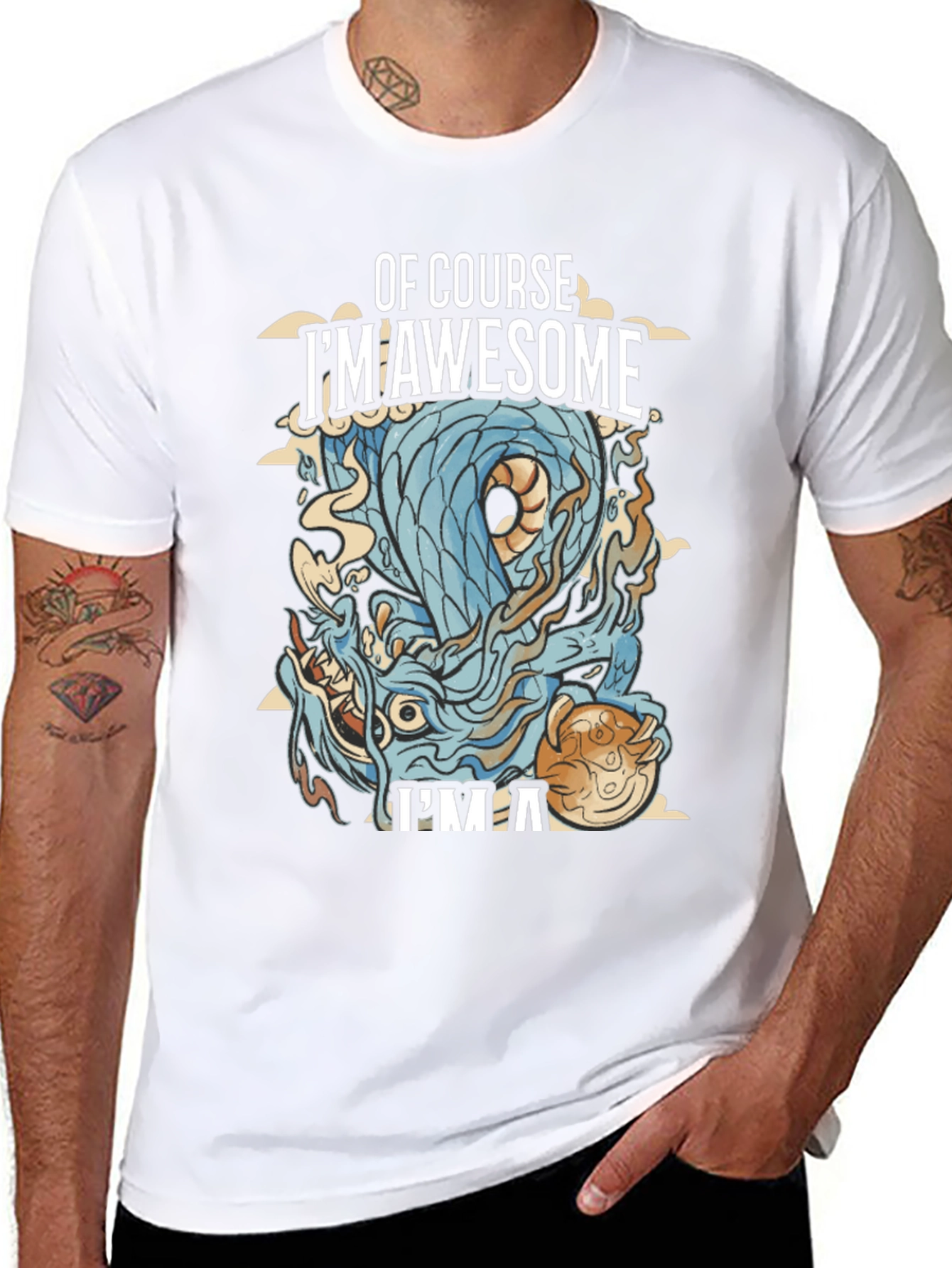 Awesome Dragon Graphic T-Shirt