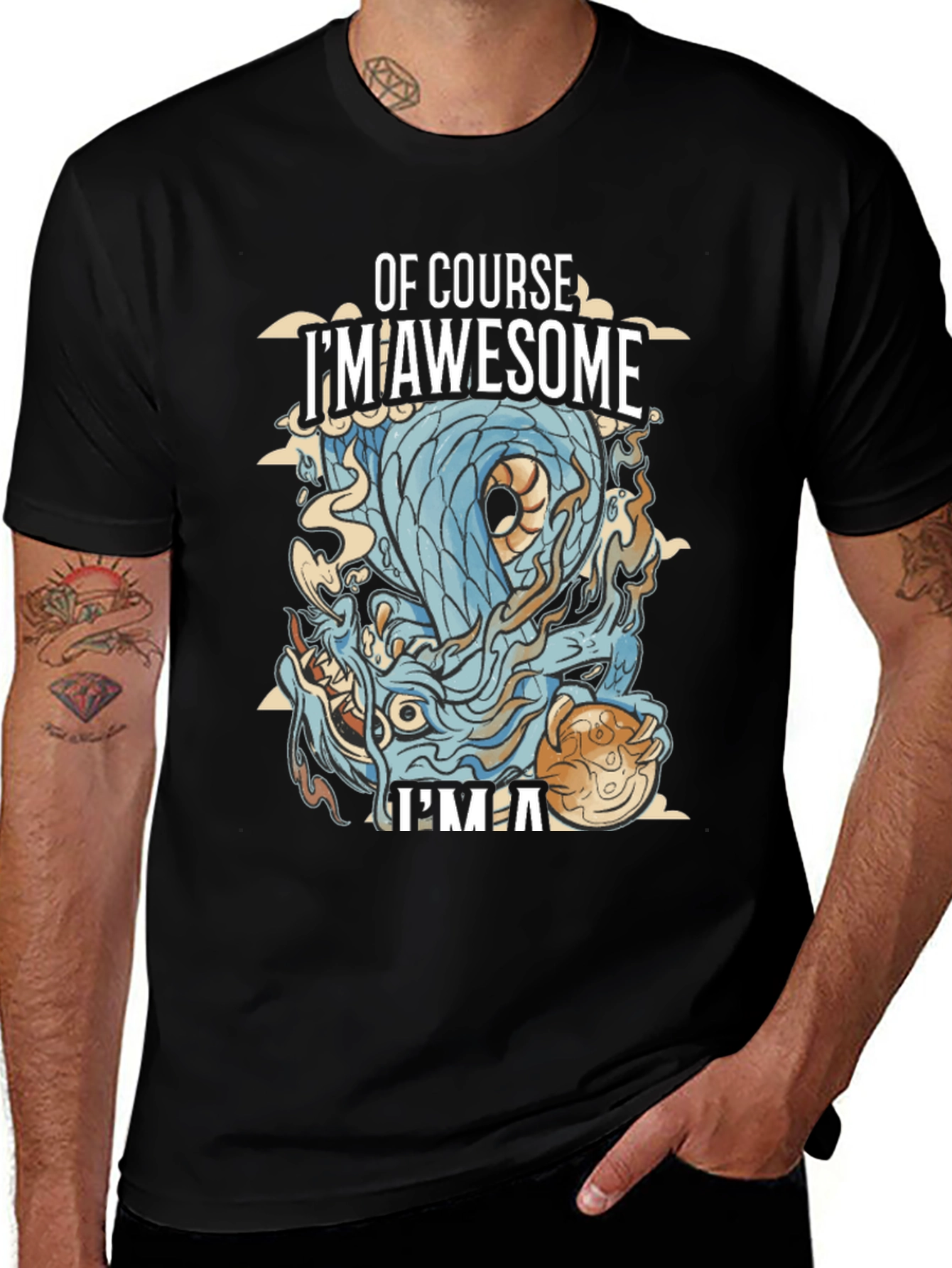 Awesome Dragon Graphic T-Shirt