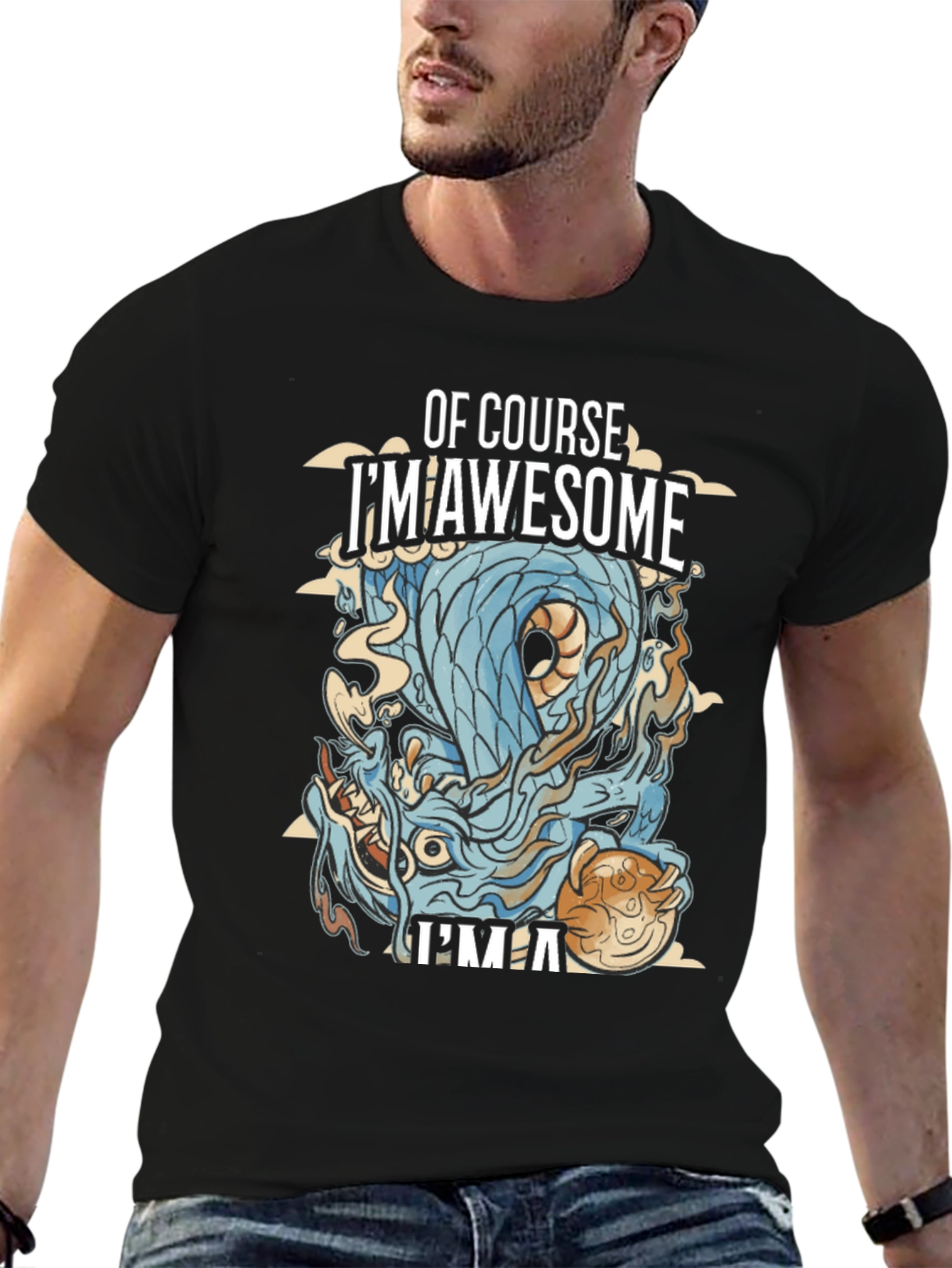 Awesome Dragon Graphic T-Shirt