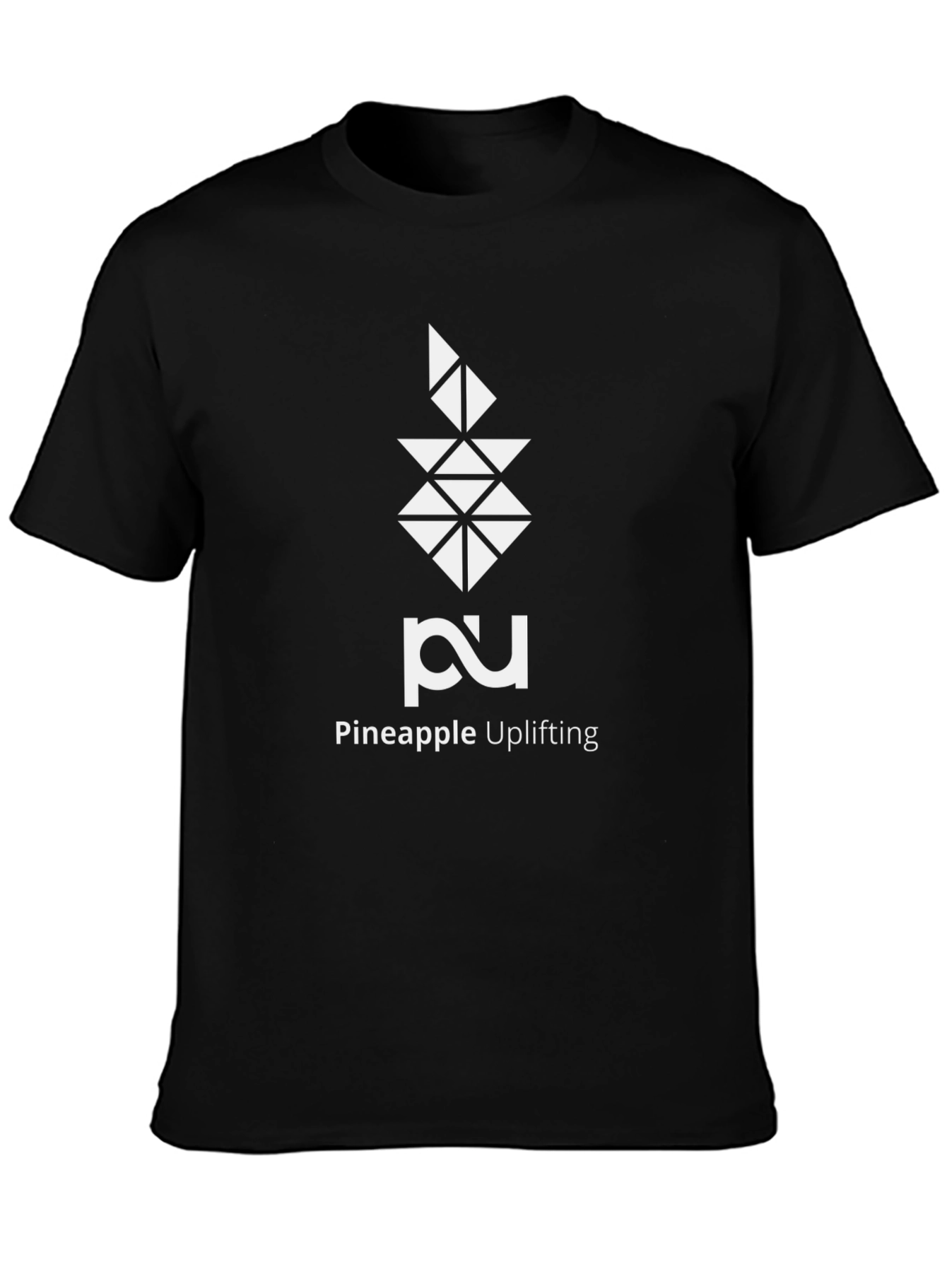 Pineapple Uplifting Graphic Tee - Modern Black T-Shirt
