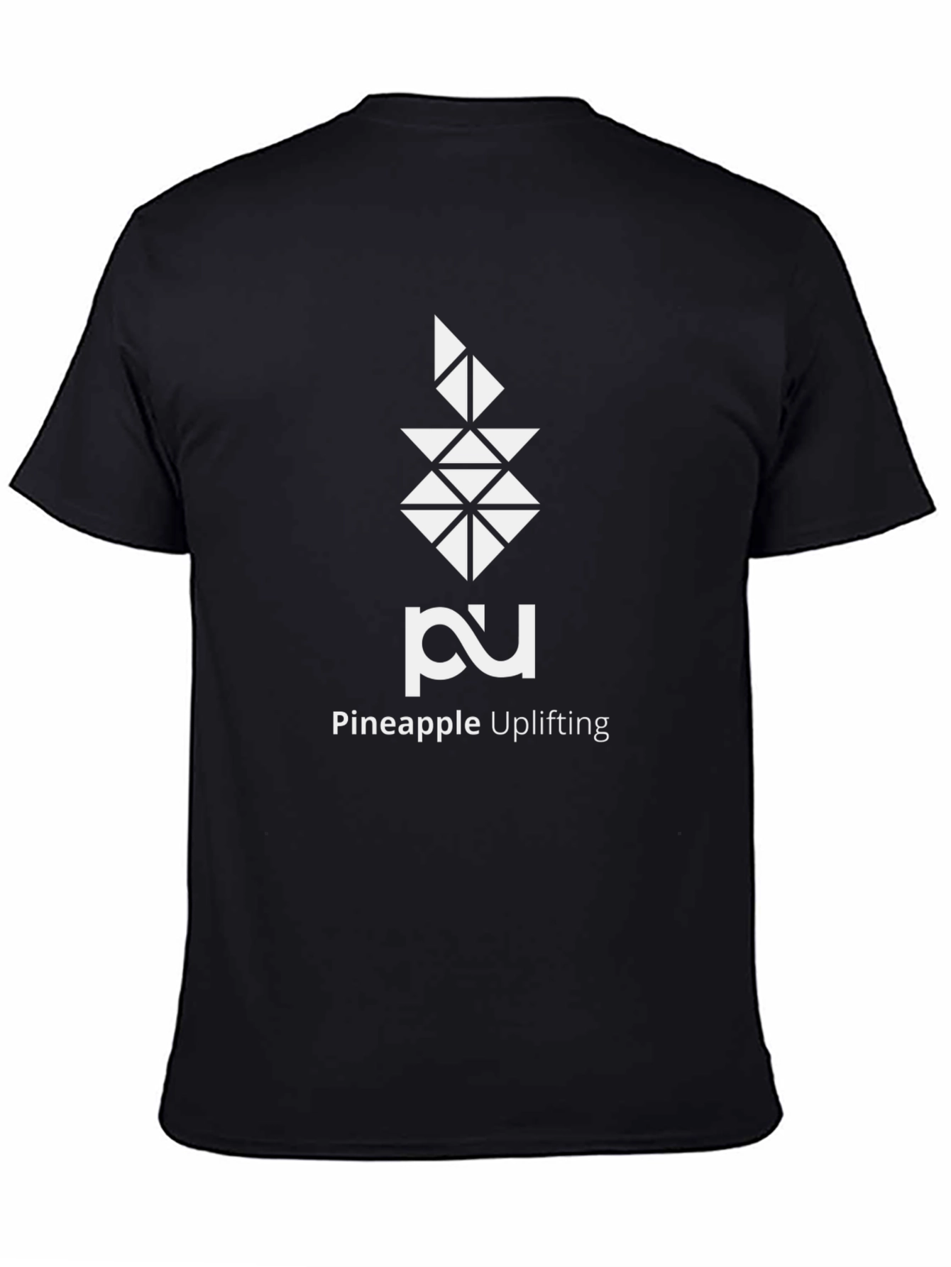 Pineapple Uplifting Graphic Tee - Modern Black T-Shirt
