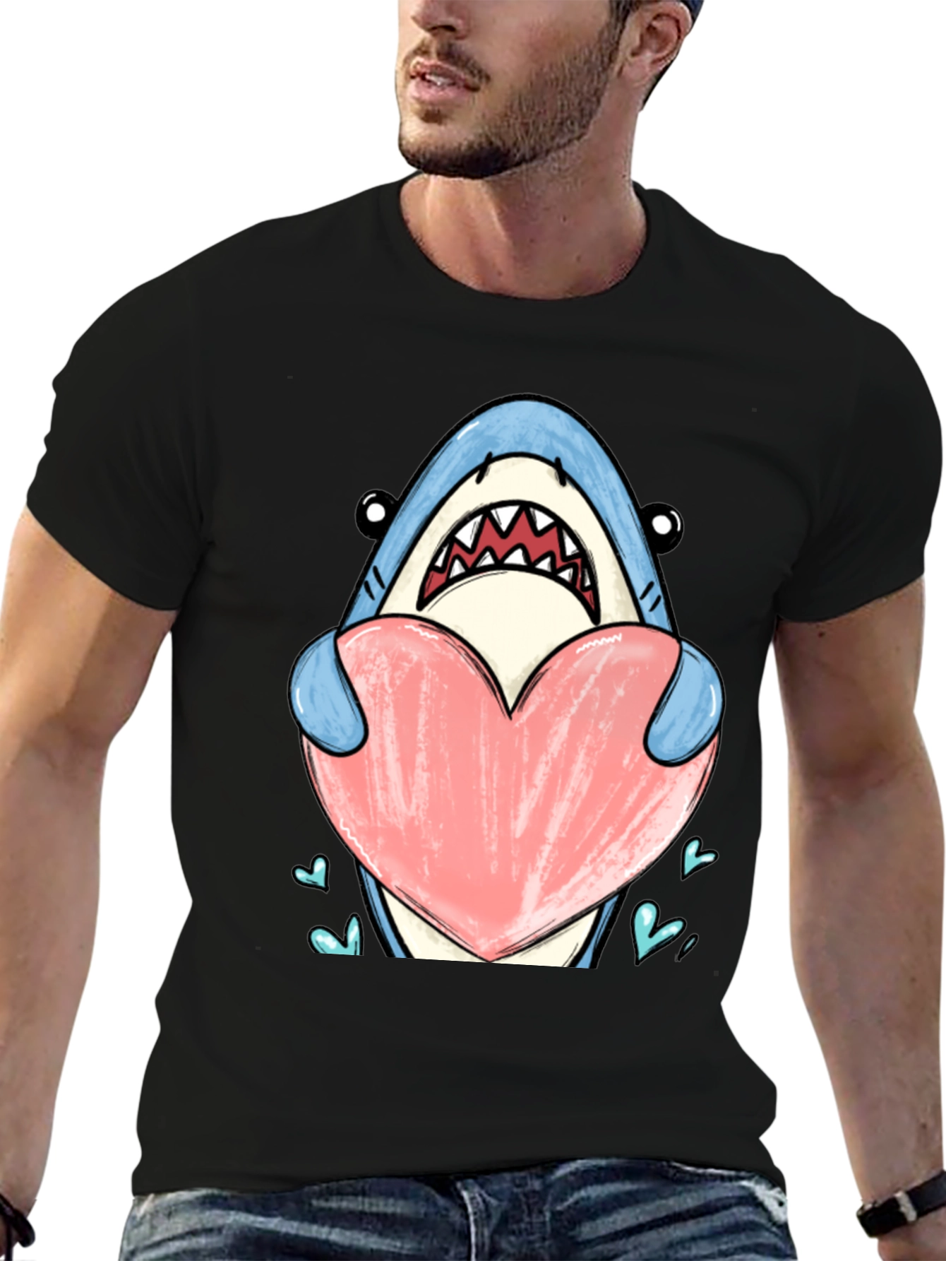 Shark Heart Graphic T-Shirt - Love Bites!