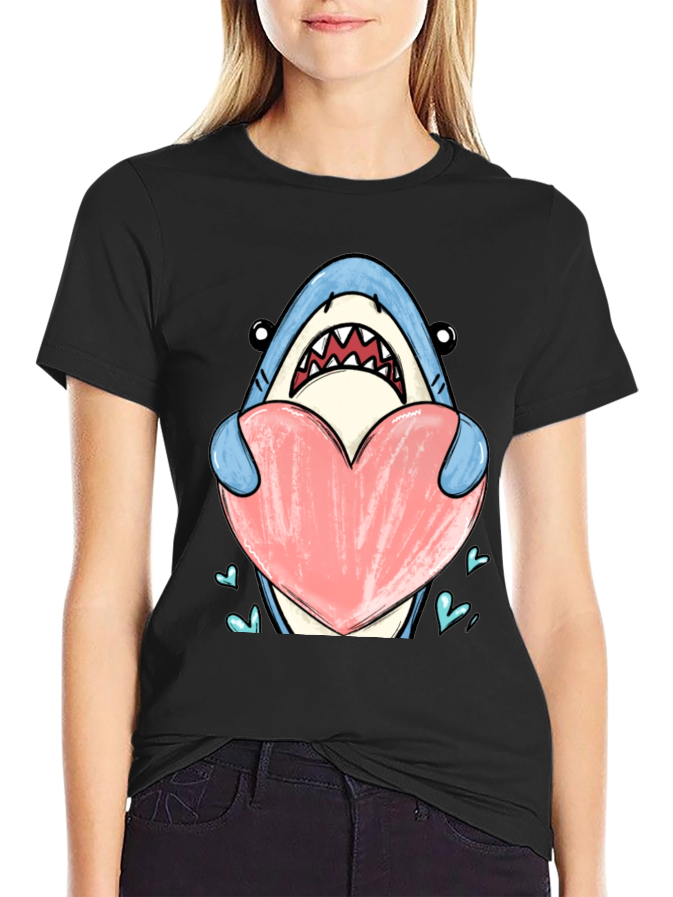 Shark Heart Graphic T-Shirt - Love Bites!