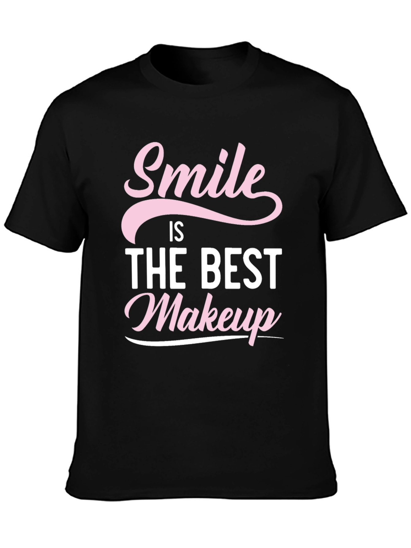 Smile is the Best Makeup T-Shirt - Black