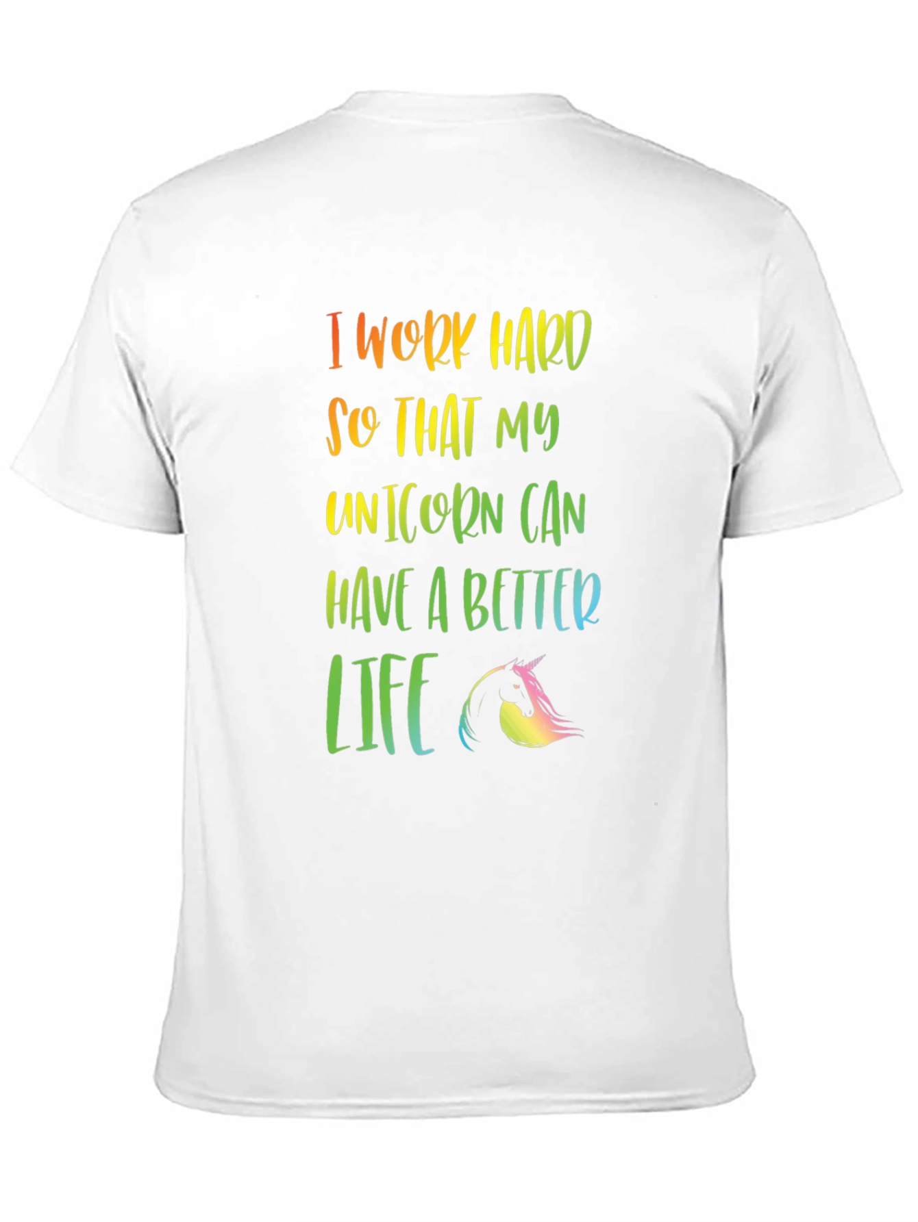Unicorn Life T-Shirt - Rainbow Text
