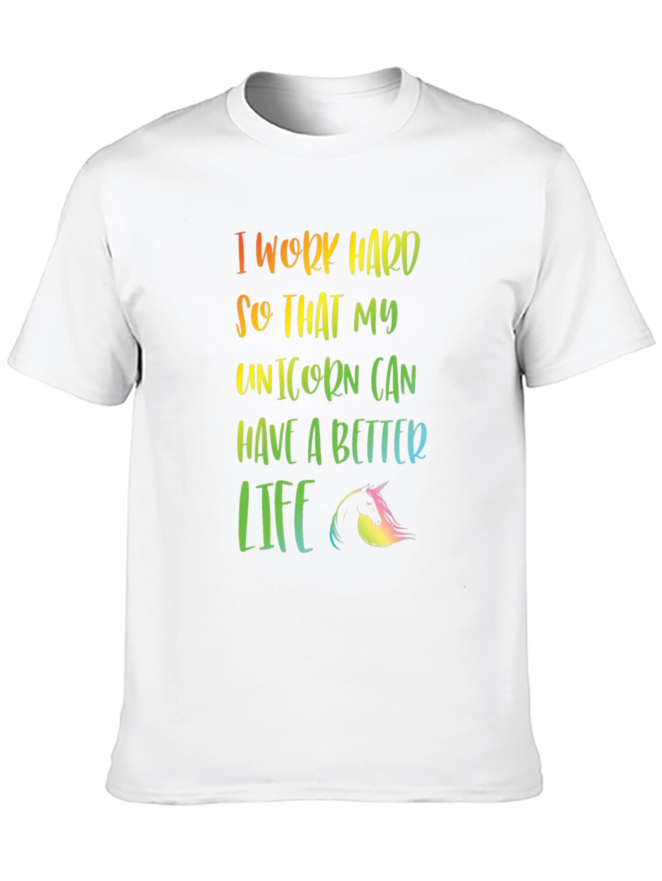 Unicorn Life T-Shirt - Rainbow Text