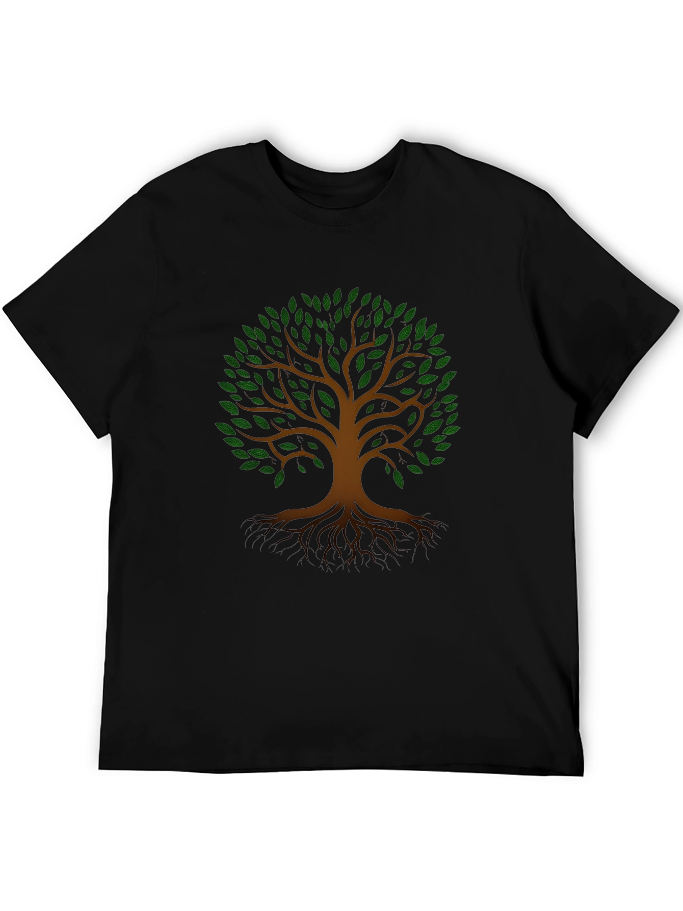 Nature Tree of Life Graphic Black T-Shirt