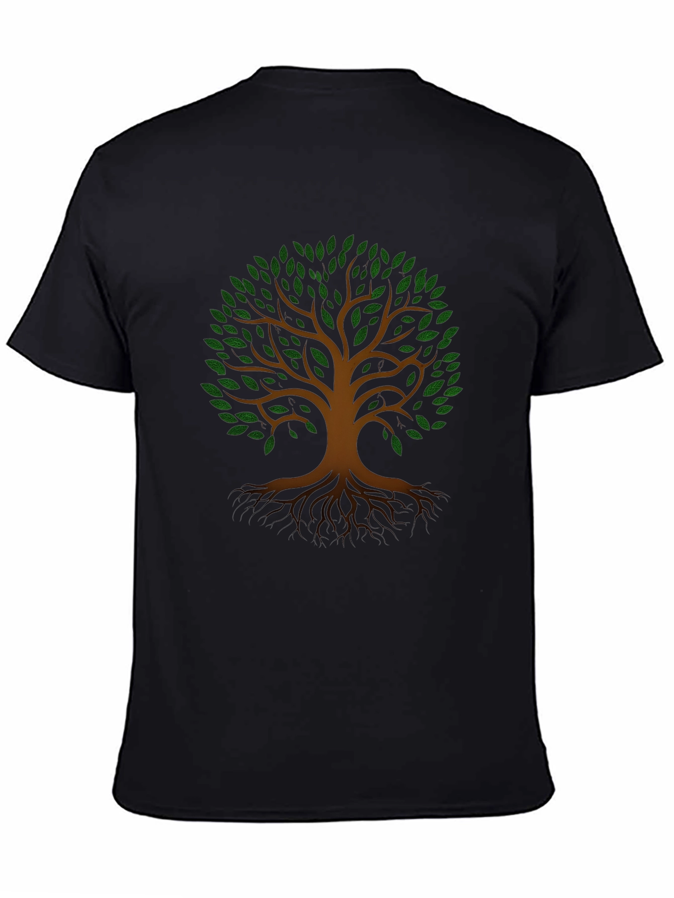 Nature Tree of Life Graphic Black T-Shirt