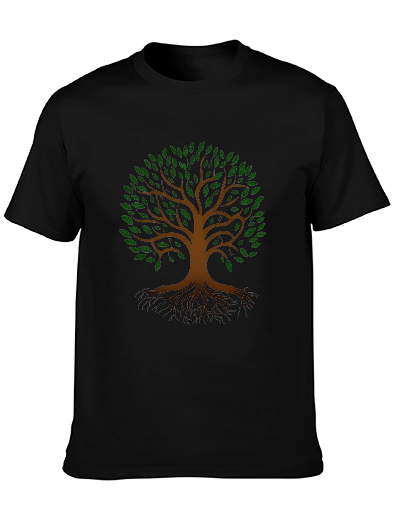 Nature Tree of Life Graphic Black T-Shirt
