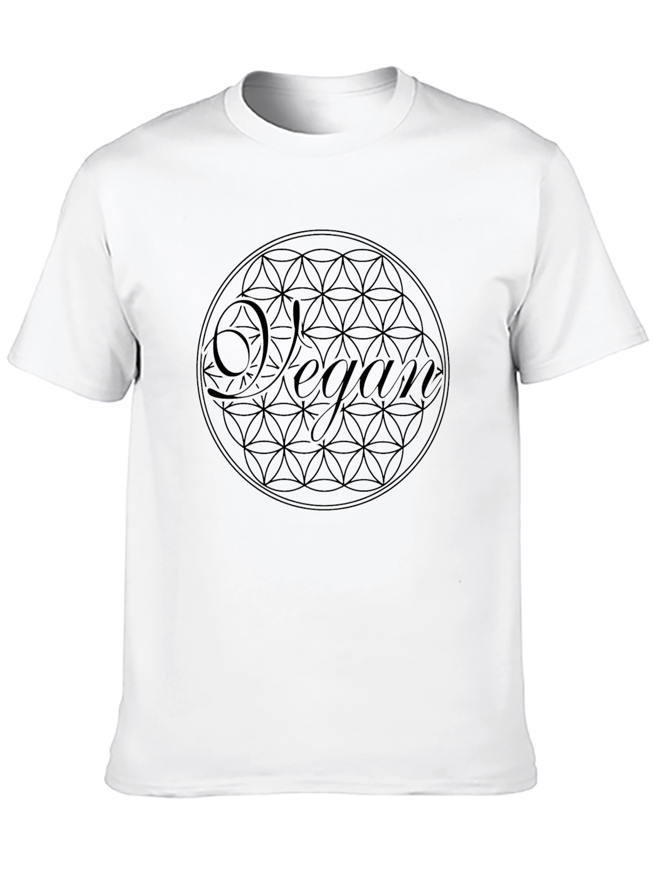 Vegan Flower of Life Graphic T-Shirt