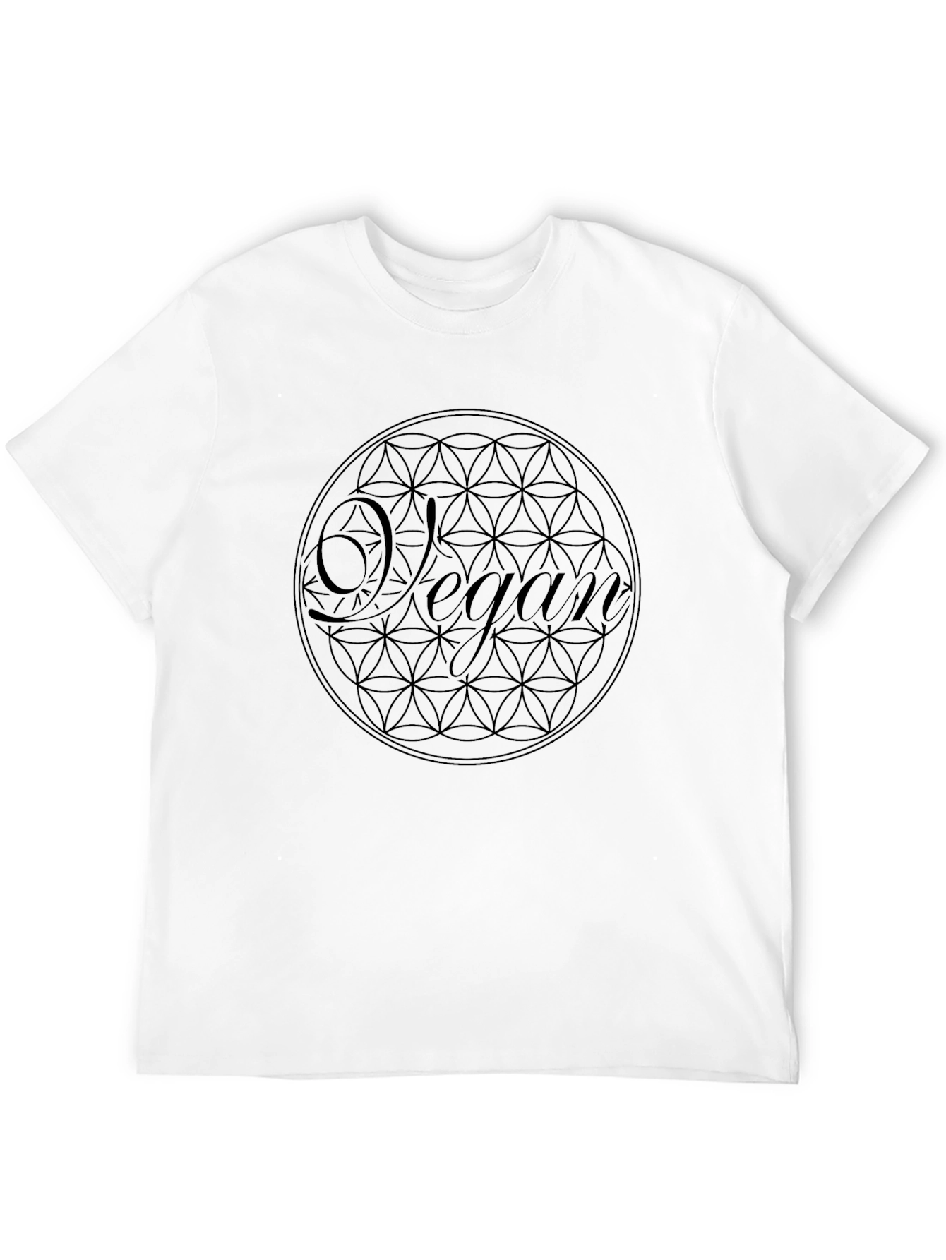 Vegan Flower of Life Graphic T-Shirt