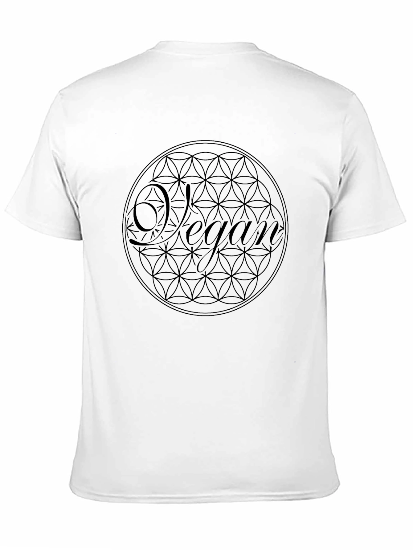 Vegan Flower of Life Graphic T-Shirt