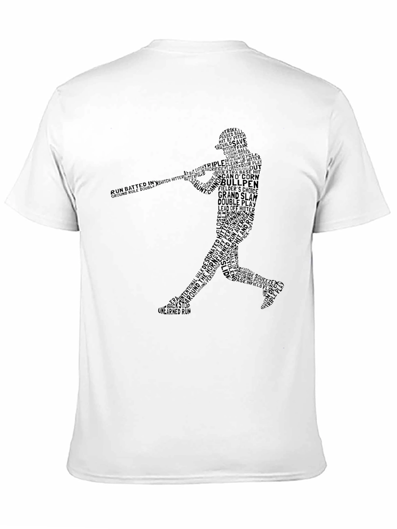 Baseball Silhouette Word Art T-Shirt