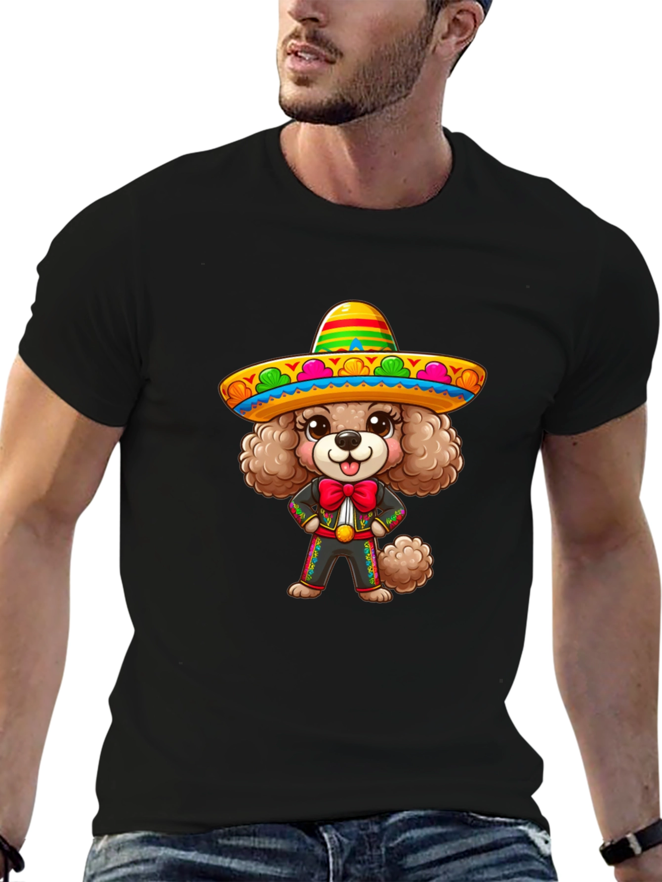 Dog in Sombrero Graphic T-Shirt