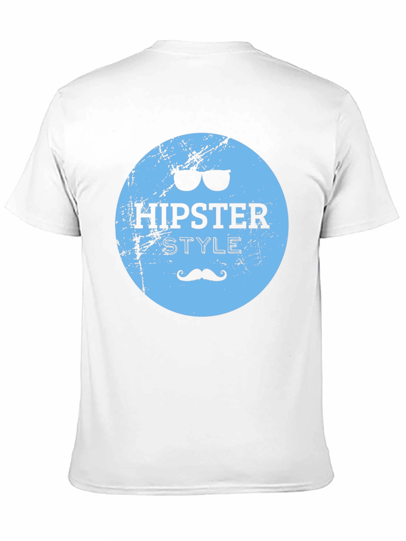 Hipster Style Graphic Tee - Black Cotton Casual T-Shirt