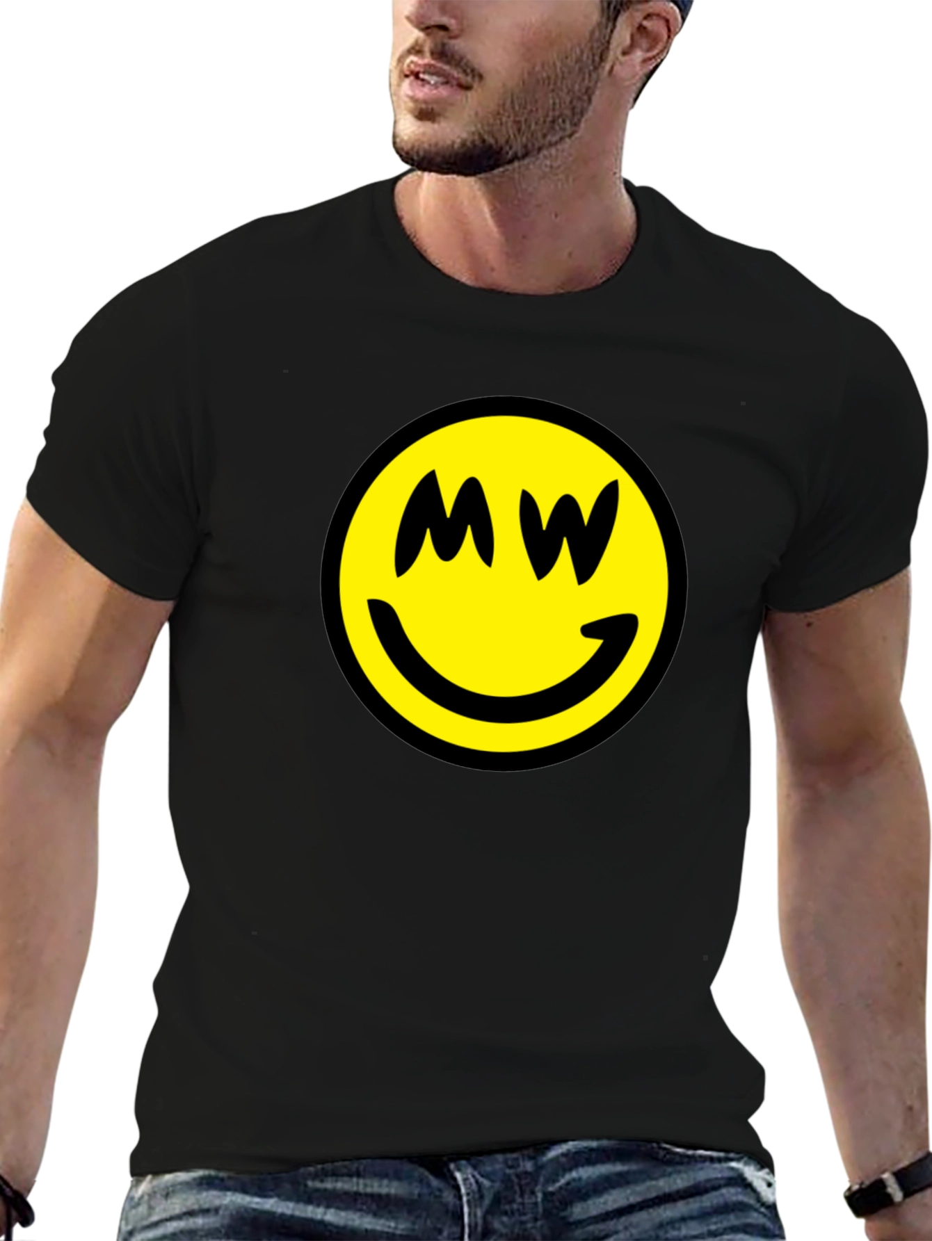 Smiley Face MW Black T-Shirt