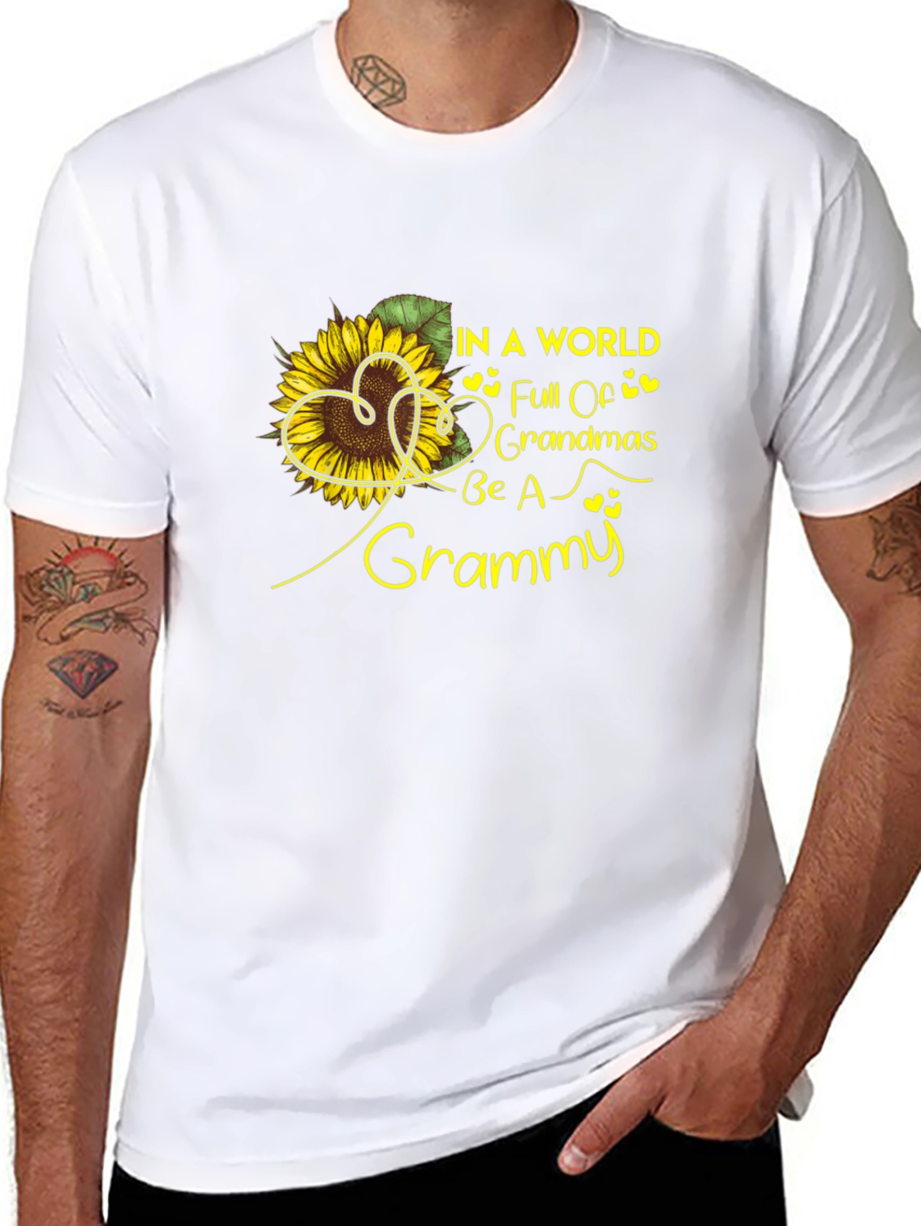 Be A Grammy Sunflower Graphic T-Shirt