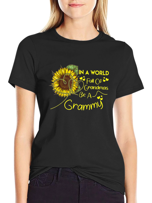 Be A Grammy Sunflower Graphic T-Shirt