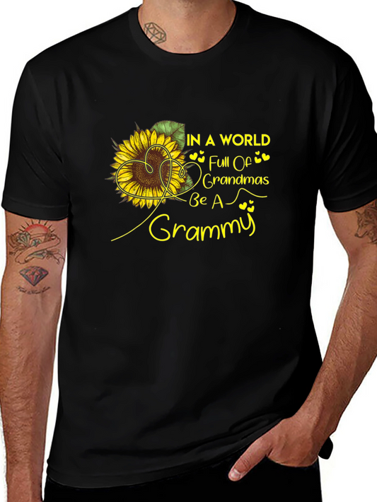 Be A Grammy Sunflower Graphic T-Shirt