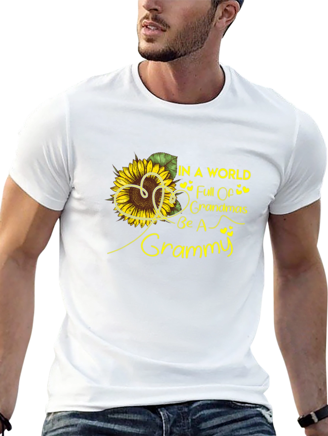 Be A Grammy Sunflower Graphic T-Shirt