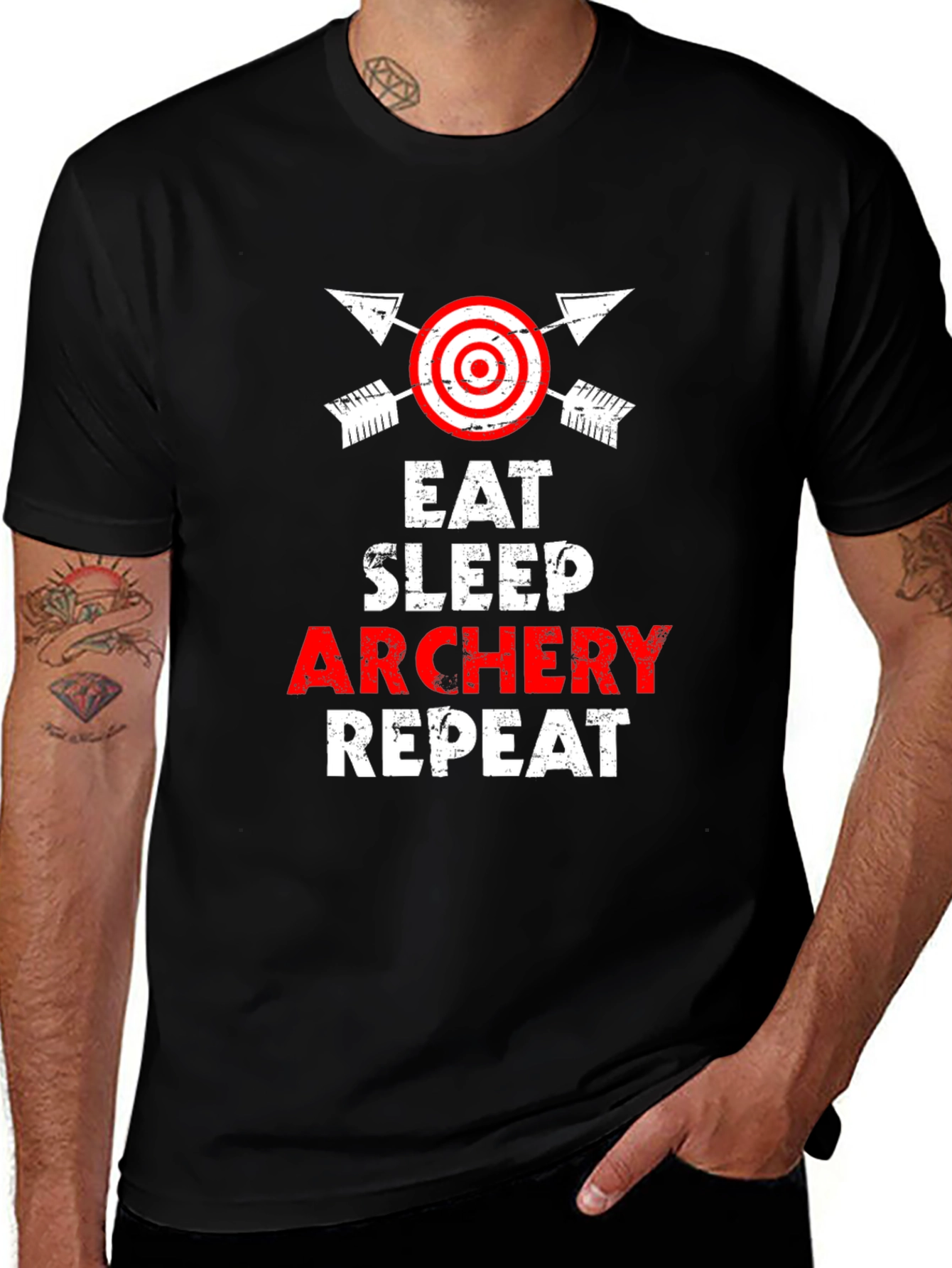 Eat Sleep Archery Repeat T-Shirt - Archery Lover Gift