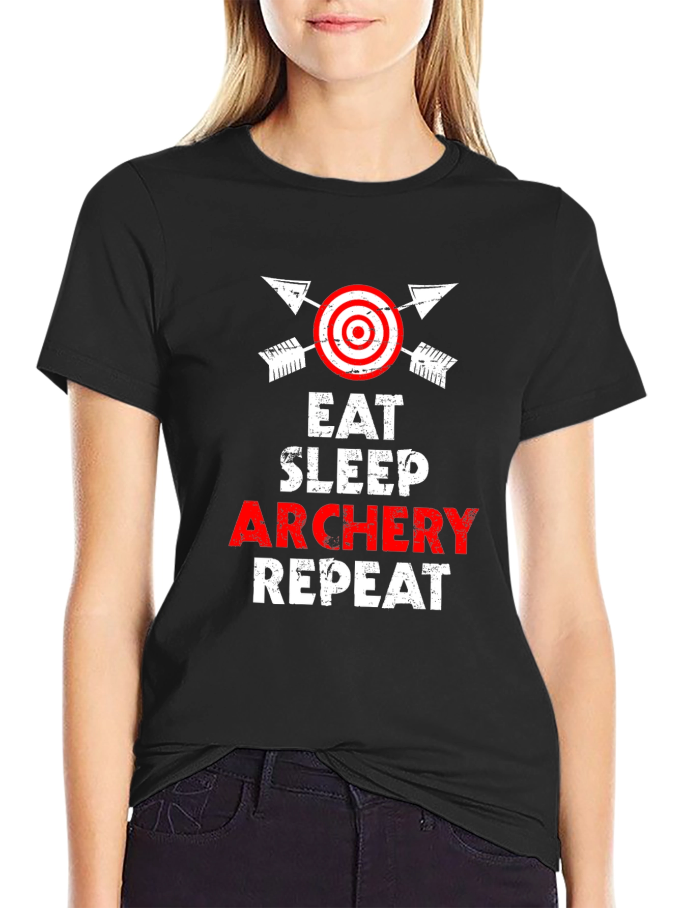 Eat Sleep Archery Repeat T-Shirt - Archery Lover Gift