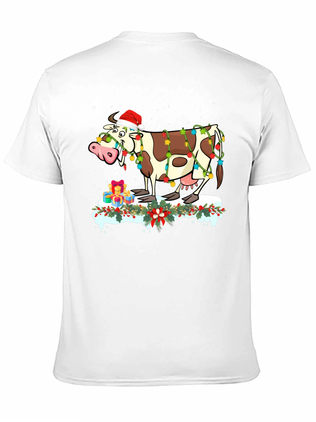 Festive Cow Christmas T-Shirt