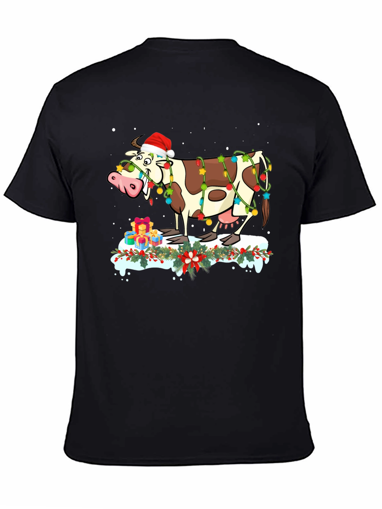 Festive Cow Christmas T-Shirt