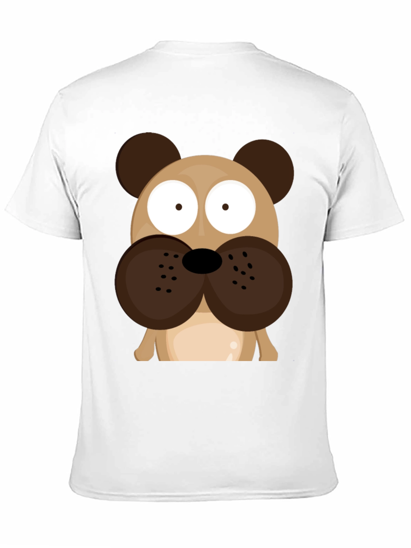 Cartoon Dog Graphic Tee - Black