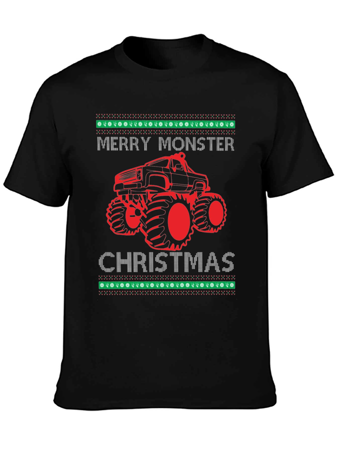 Merry Monster Christmas Graphic T-Shirt