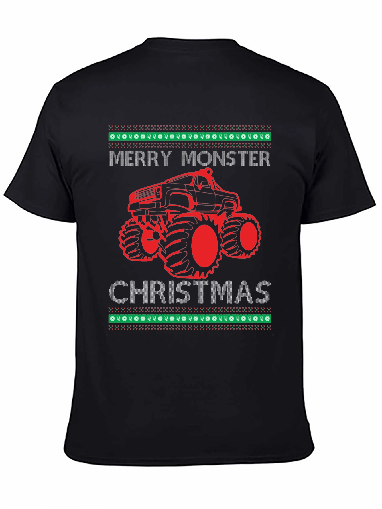 Merry Monster Christmas Graphic T-Shirt