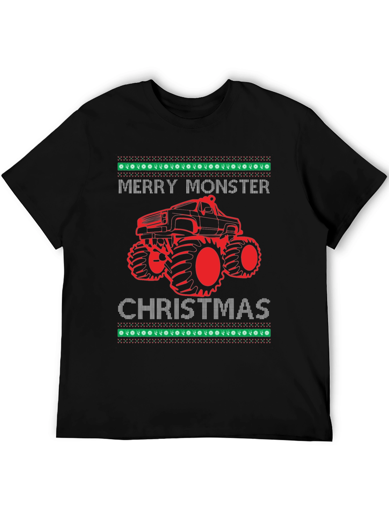 Merry Monster Christmas Graphic T-Shirt