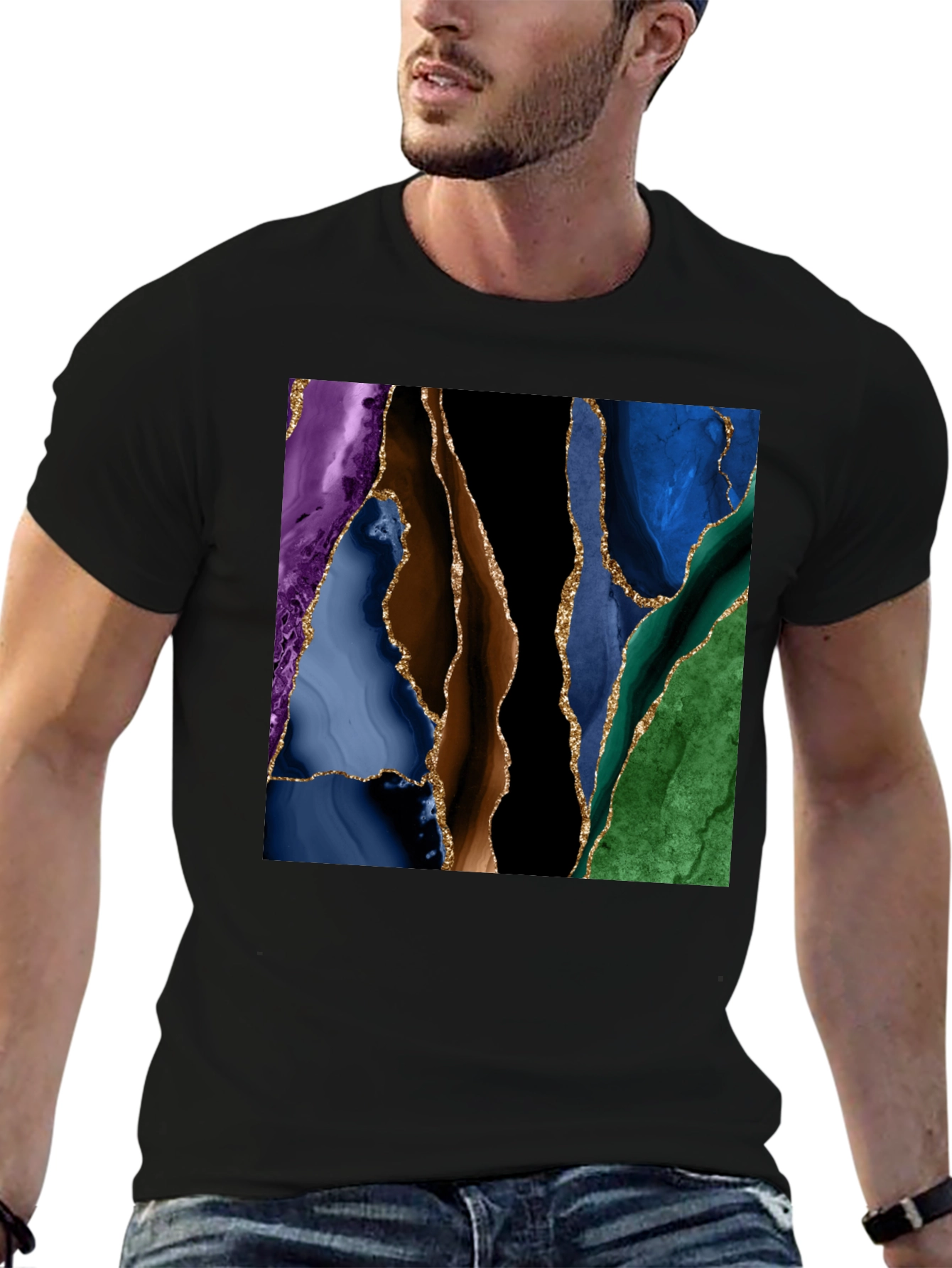 Abstract Geode Art T-Shirt - Stylish Graphic Tee