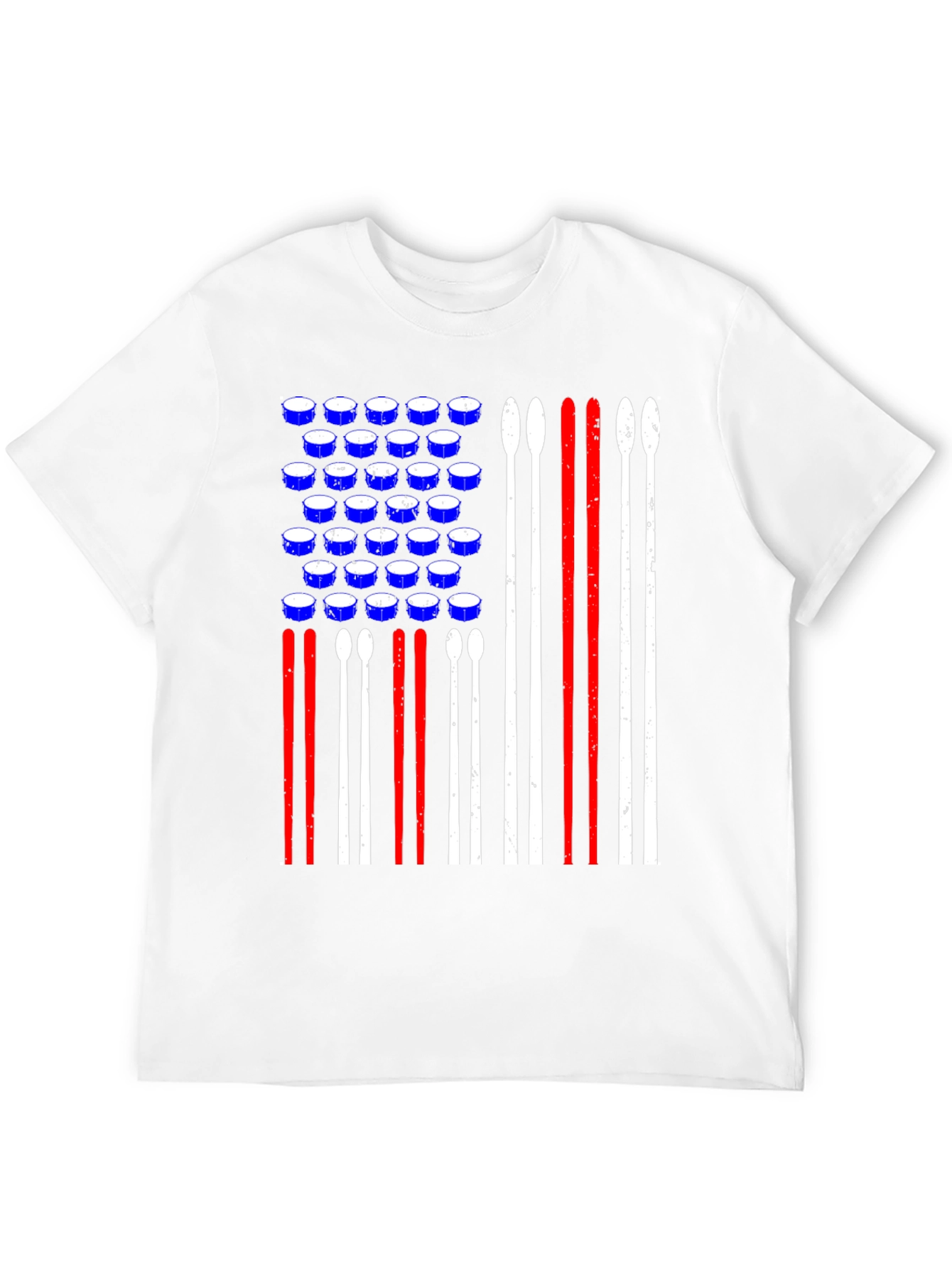 Drum Set American Flag Graphic Tee