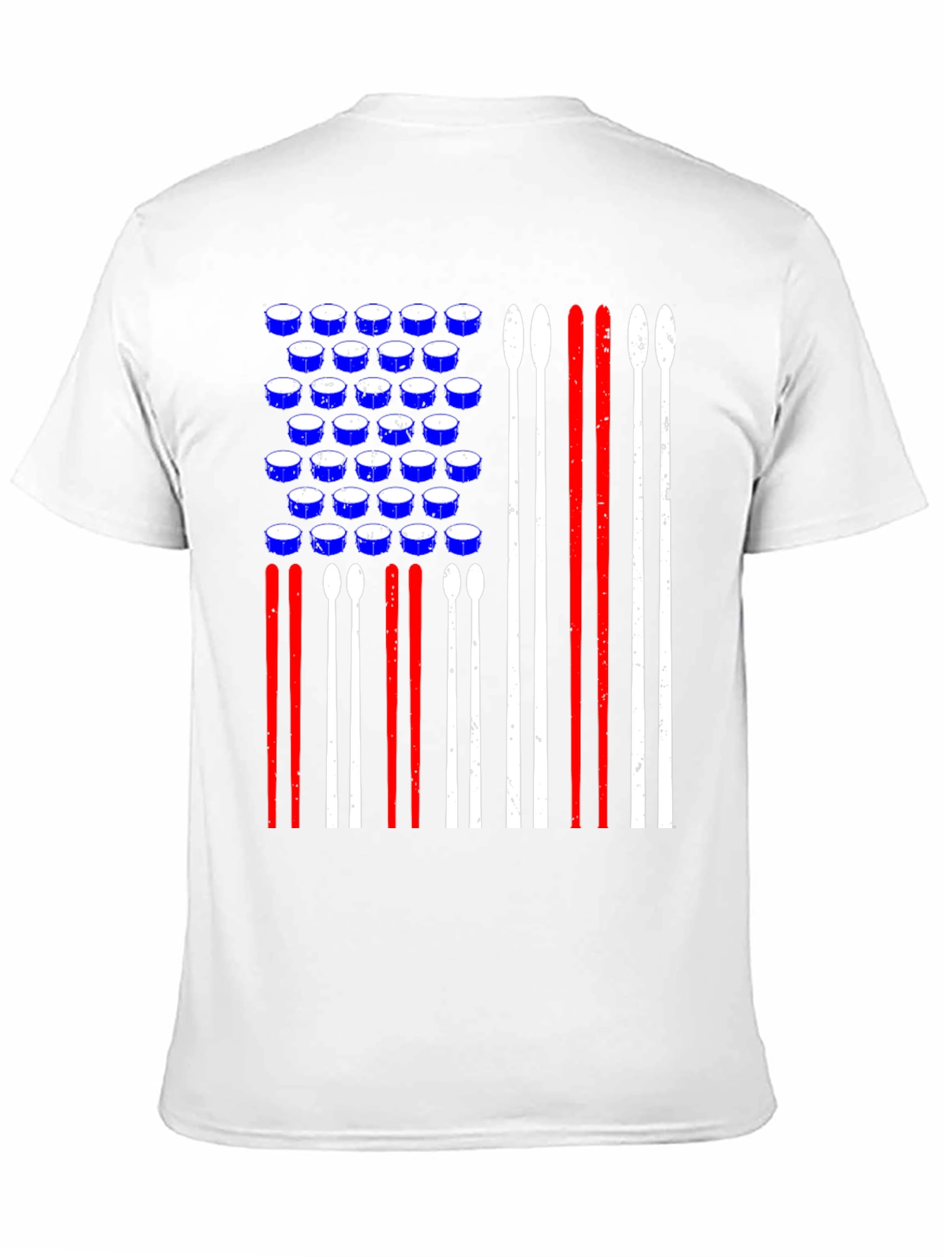 Drum Set American Flag Graphic Tee